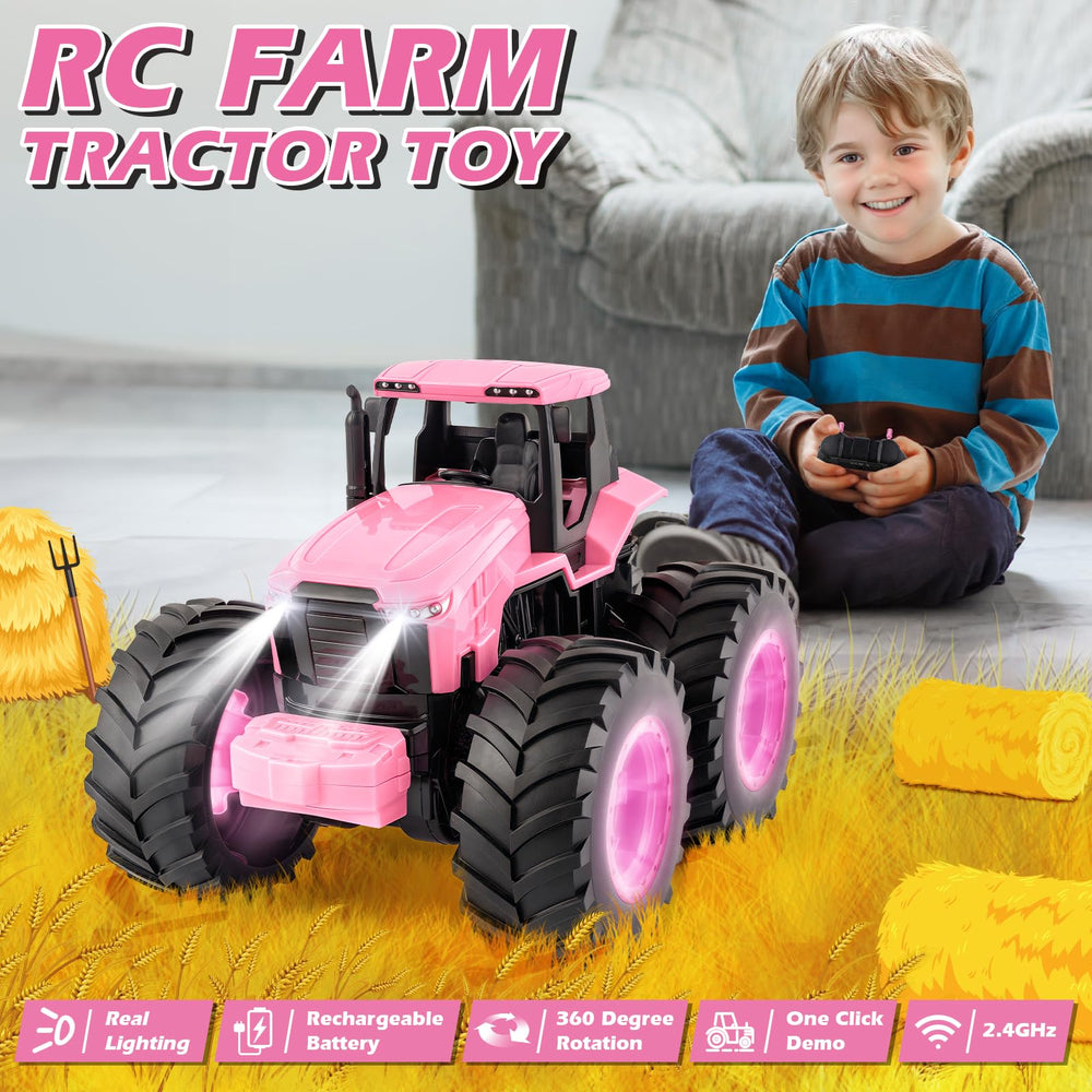 IJIGU monster truck RC car with LED lights for outdoor adventures.