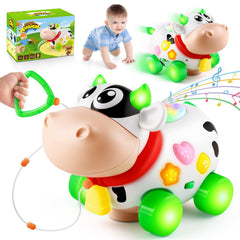 IJIGU musical cow toy overview showcasing engaging lights and learning prompts.