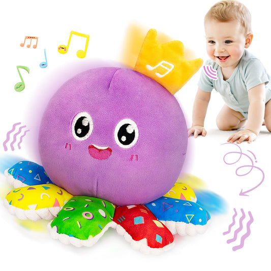 IJIGU musical octopus toy in action for crawling and dancing play.