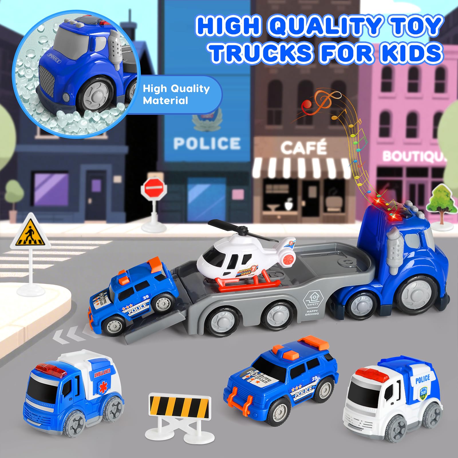 IJIGU police mini ambulance promotes caring role-play and pretend rescue scenarios.
