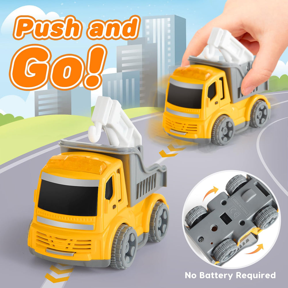IJIGU truck toy crane aids pretend site work and role-play scenarios.
