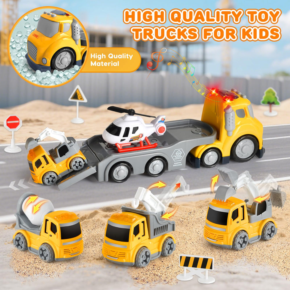 IJIGU truck toy mixer truck adds colorful, interactive play on job sites.