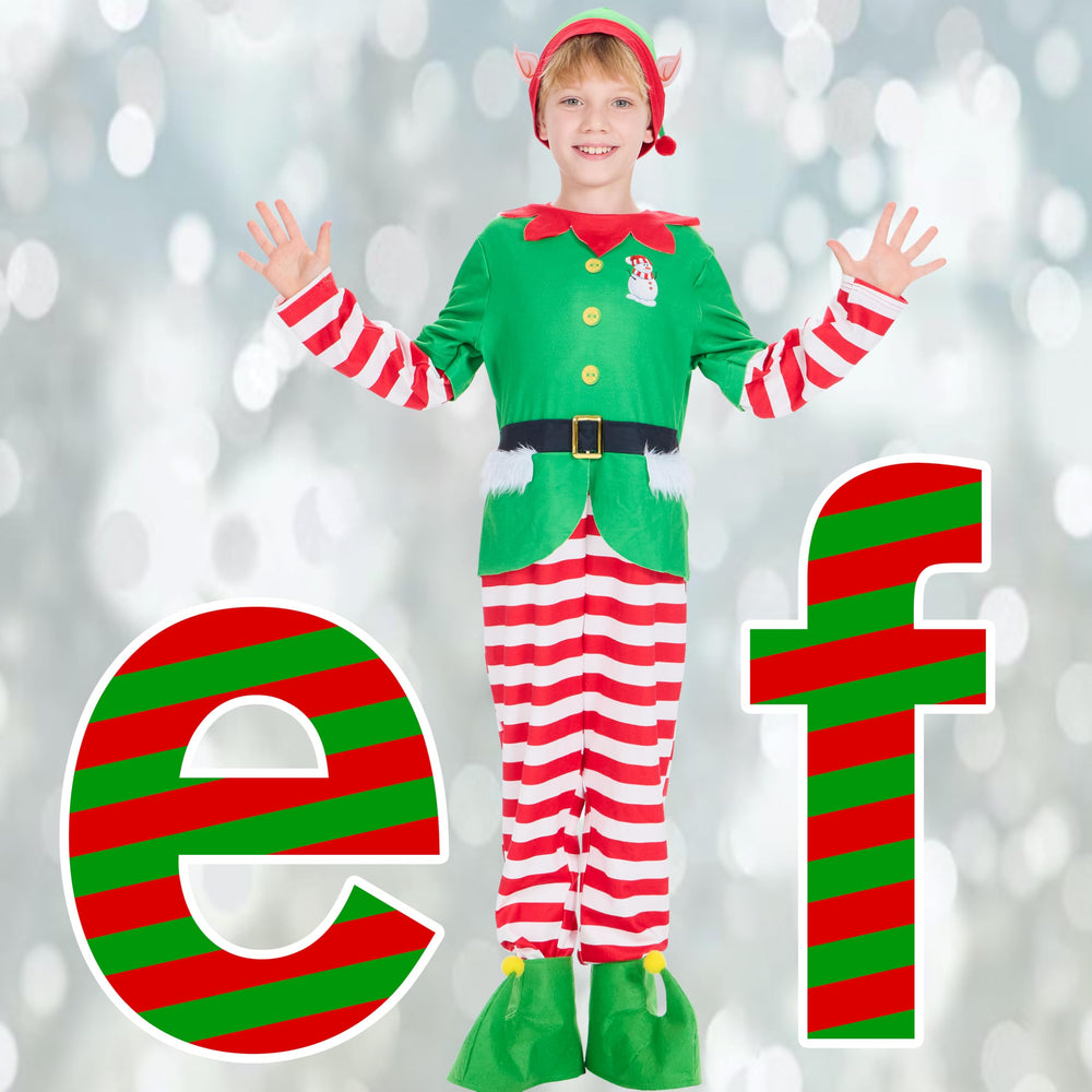 IKALI elf hat with ears, soft stretch fit for quick dress-up.