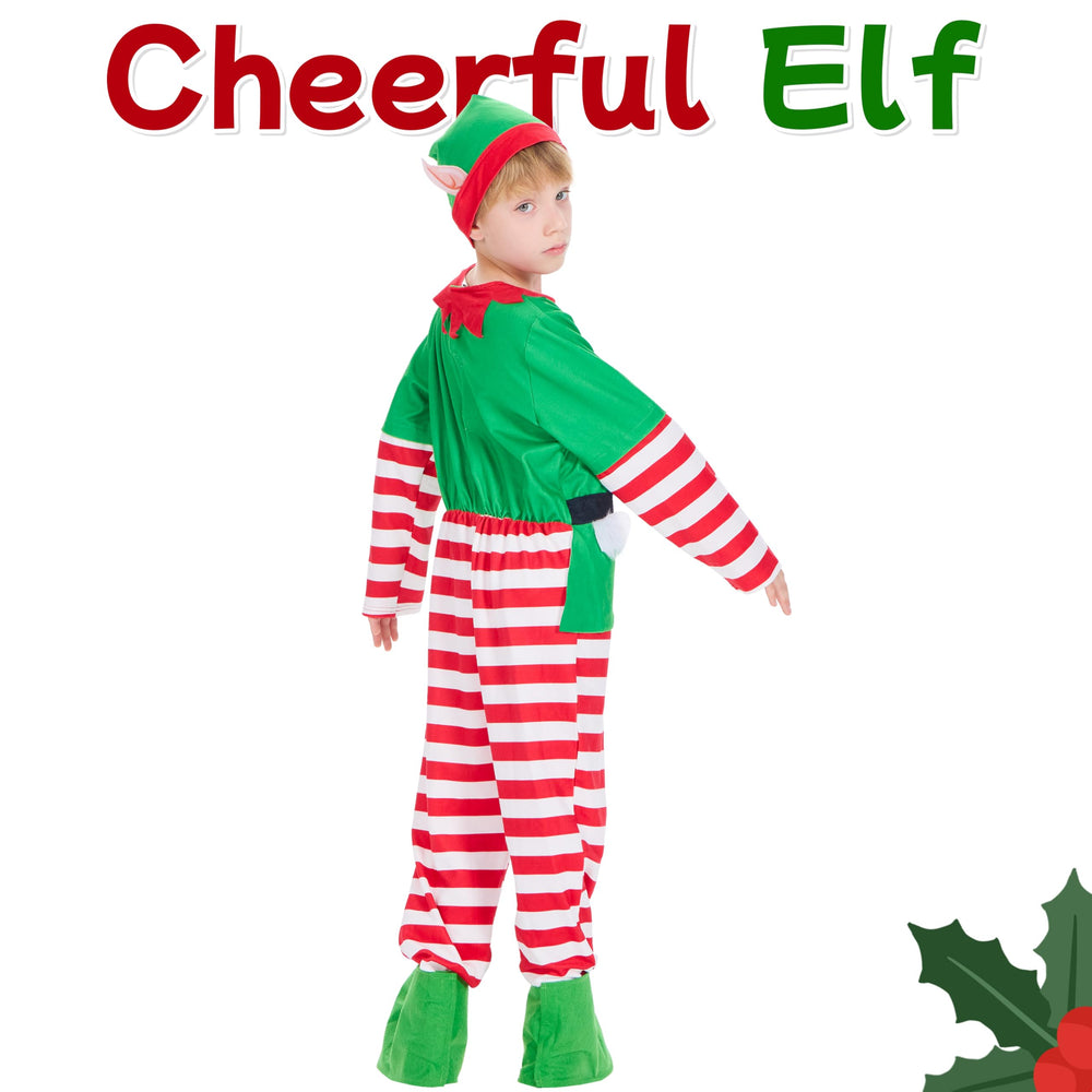 IKALI elf shoe covers with yellow pompoms, elastic fit for indoor play.