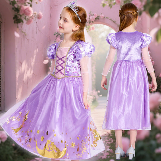 IKALI princess trunk with purple dress for pretend play and party dress-up
