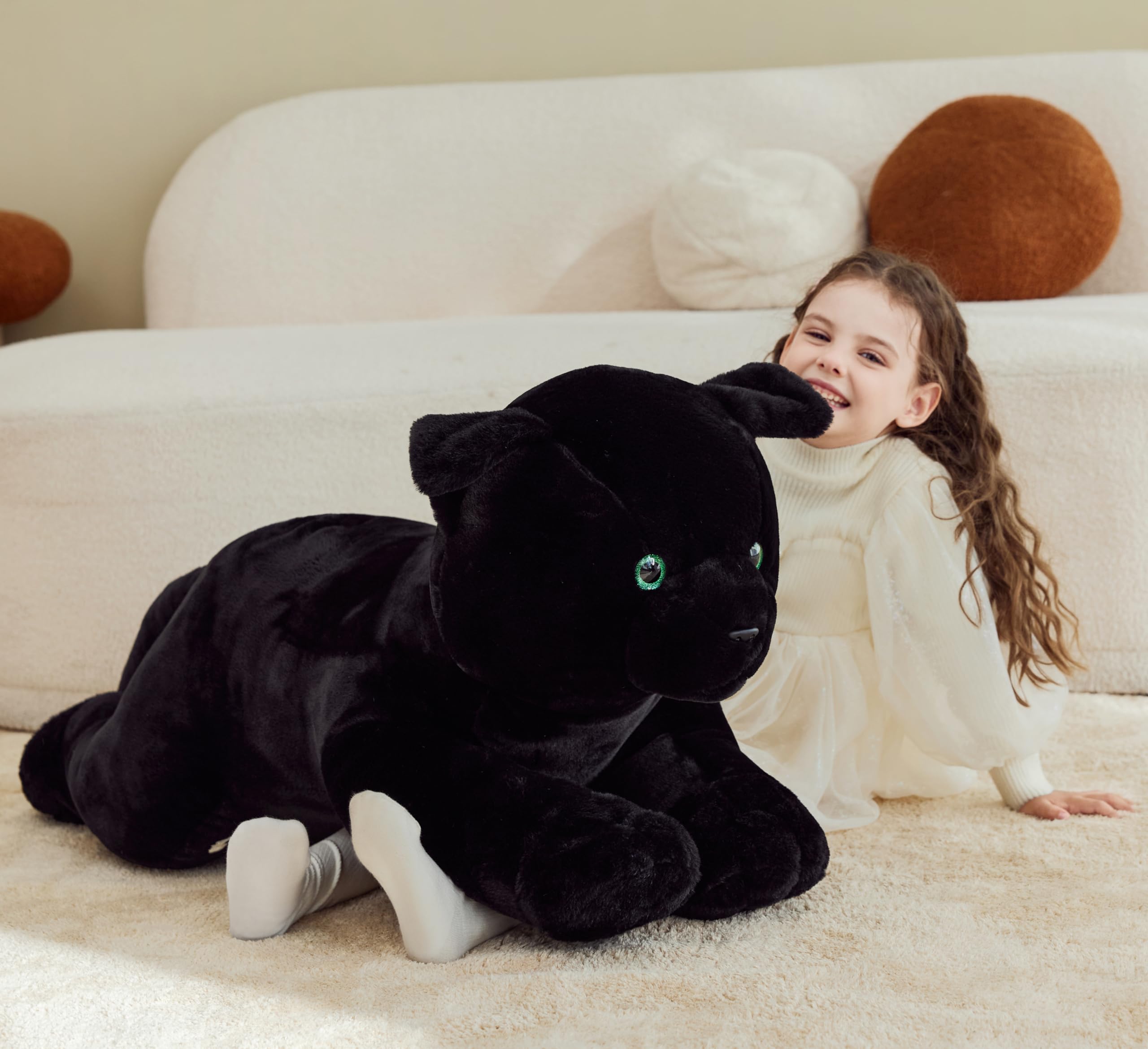 IKASA Black Cat Plush for kid playtime supports imaginative games and soft companionship.