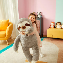 IKASA 30-inch sloth in a kid's room, a charming decor and cuddle buddy.