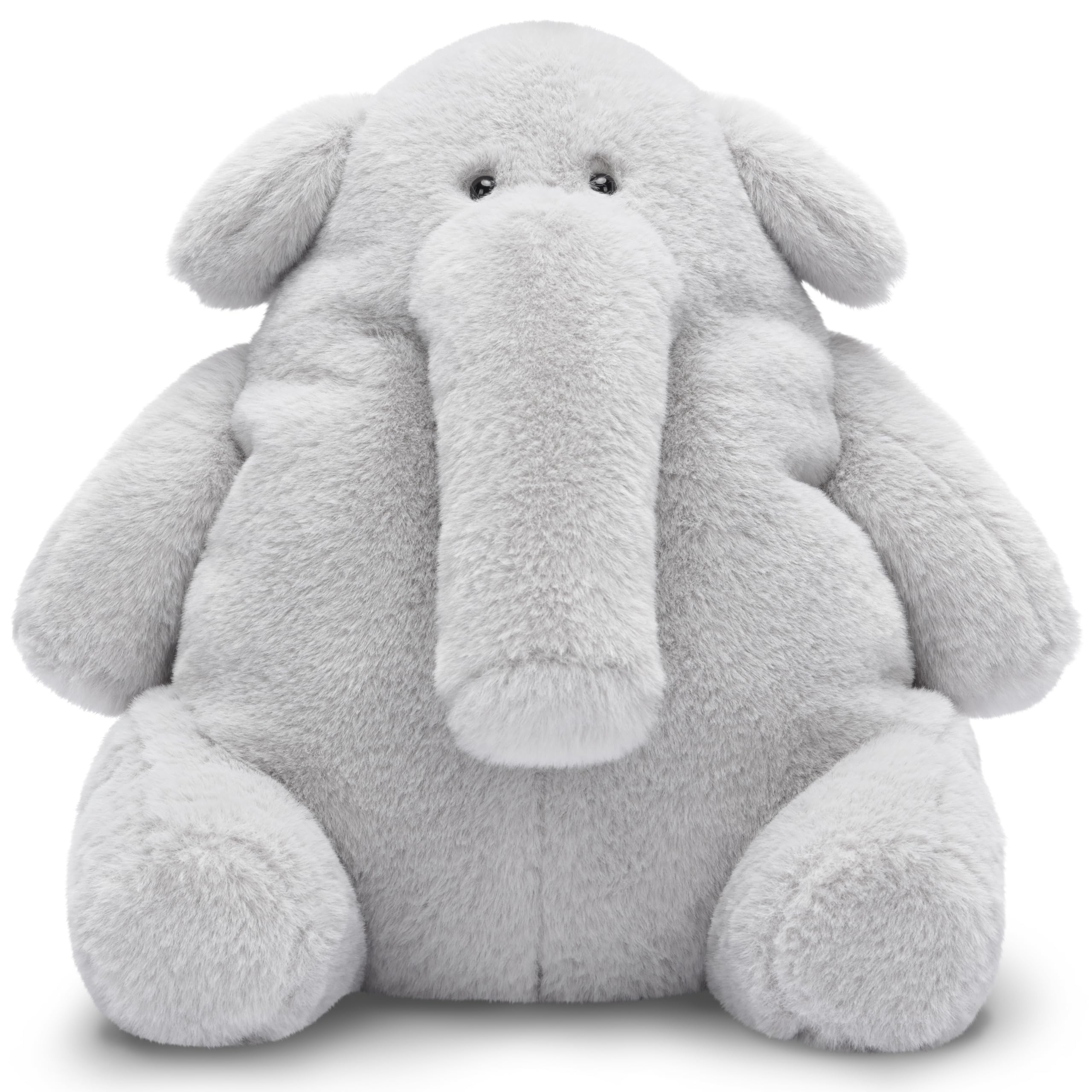 IKASA Elephant plush toy in gift box, ideal for gifting and cuddling.
