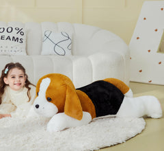 IKASA giant beagle plush front view ideal for cuddling and decorative appeal