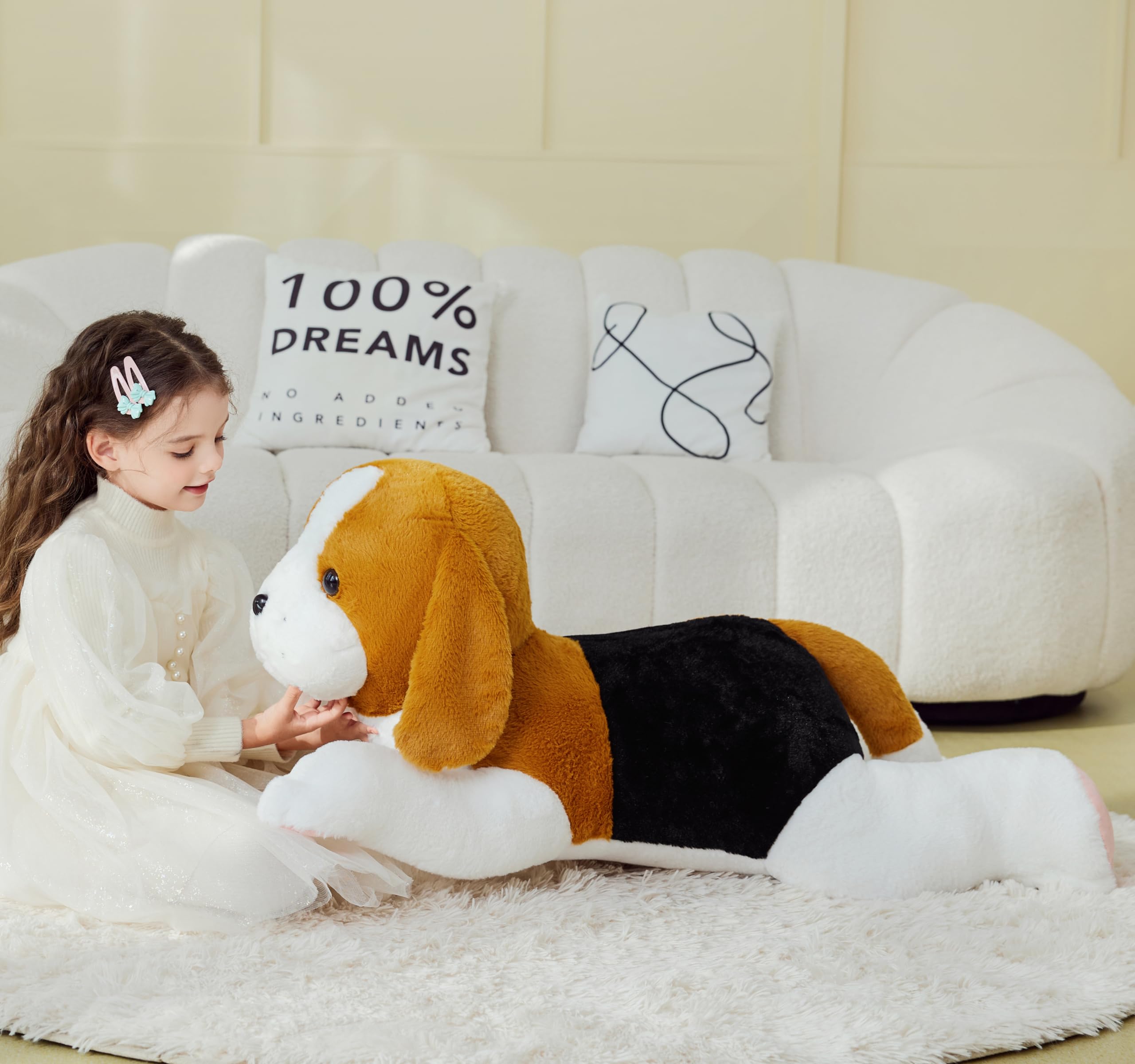 IKASA plush in a cute cuddling pose invites imagination and comfort