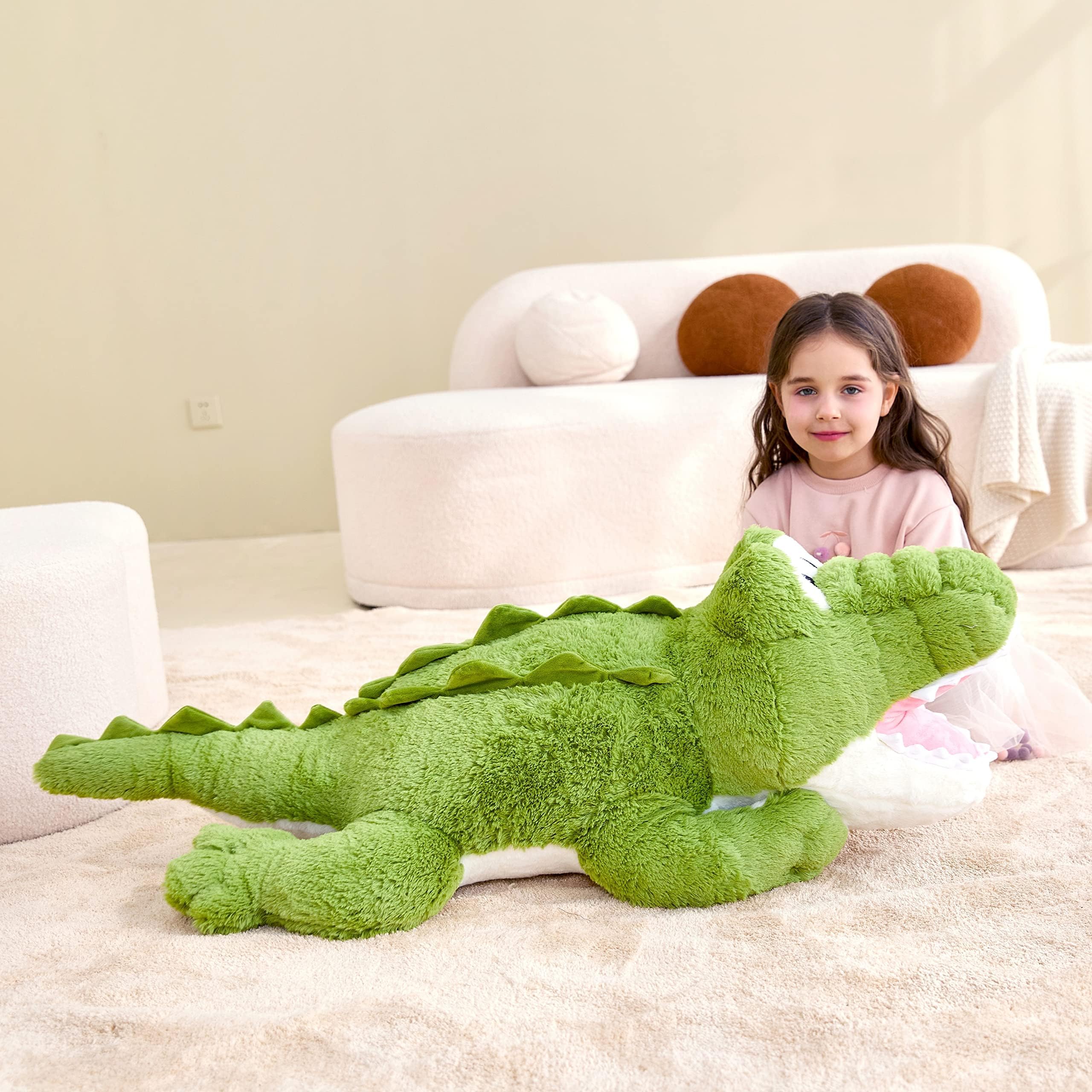 IKASA giant crocodile plush gift-ready for birthdays or holidays.