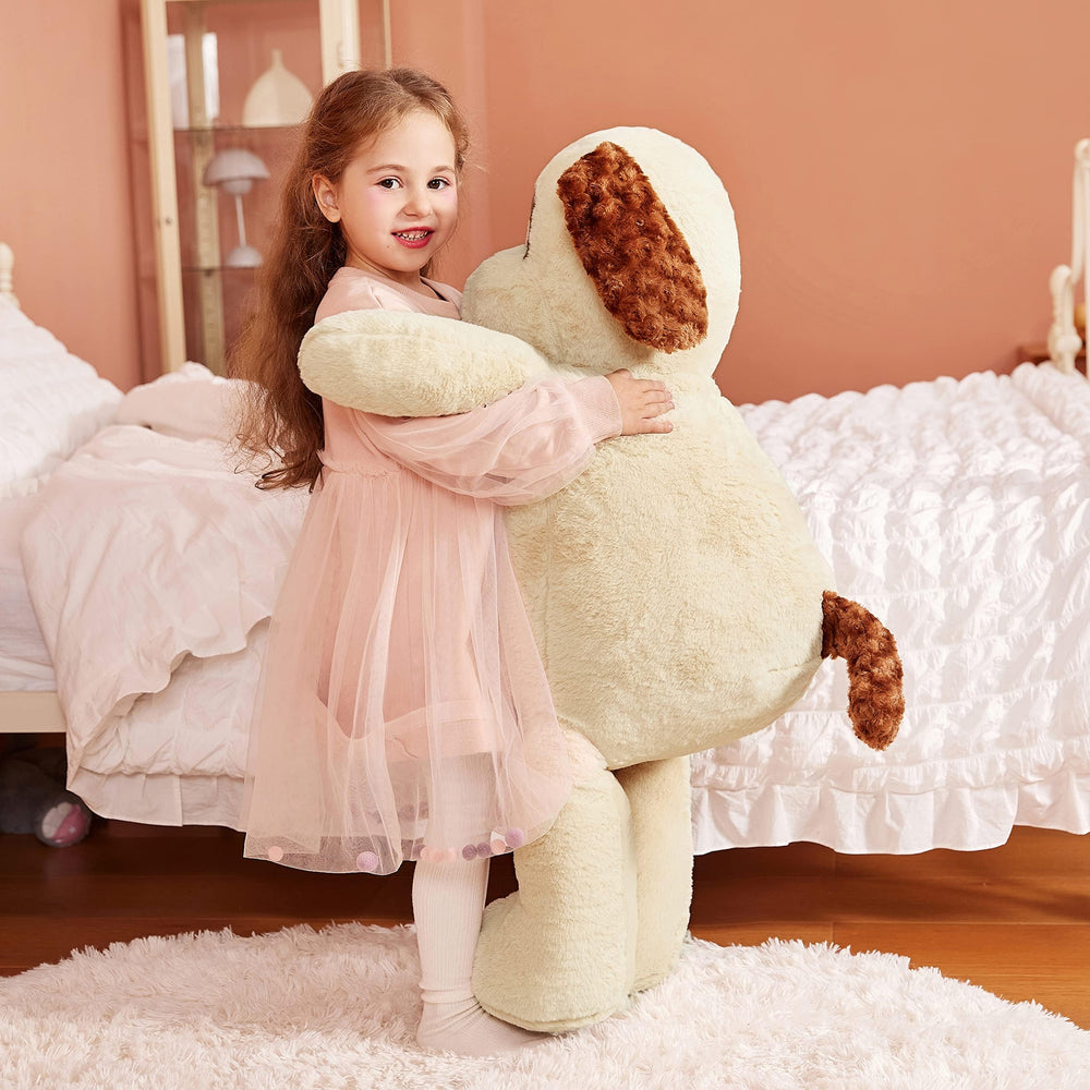 IKASA giant dog plush; surface-washable for easy cleaning