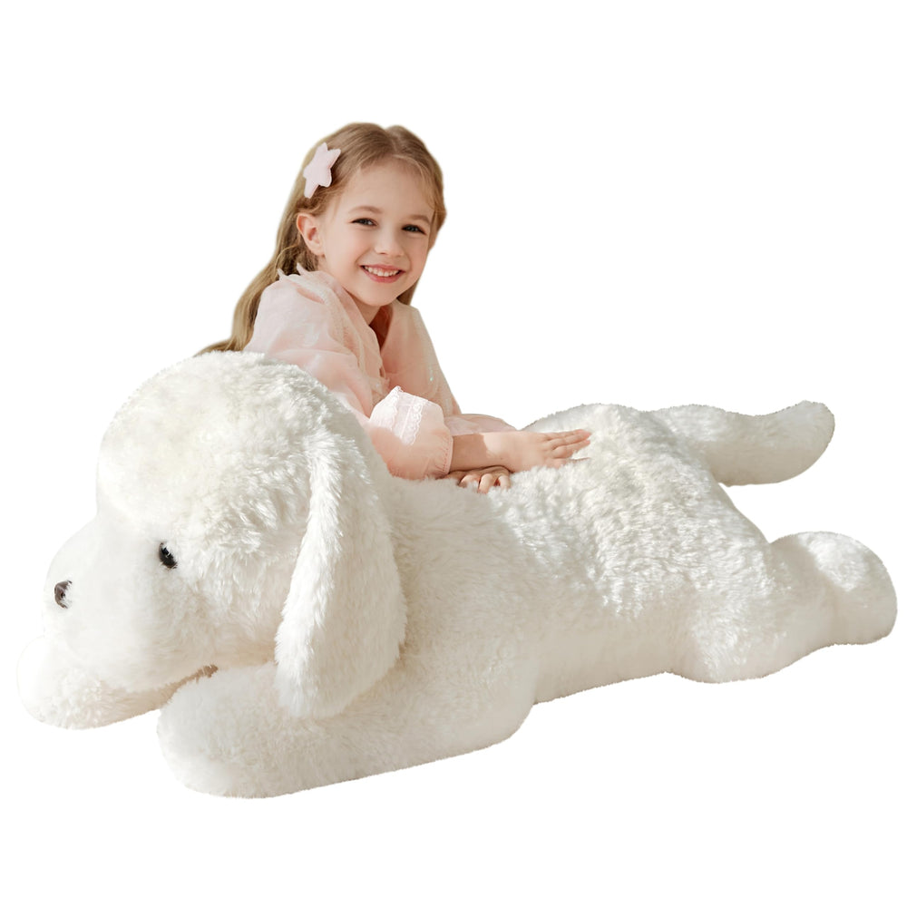 IKASA giant Labrador plush 30-inch full-body pose for a cozy playroom centerpiece