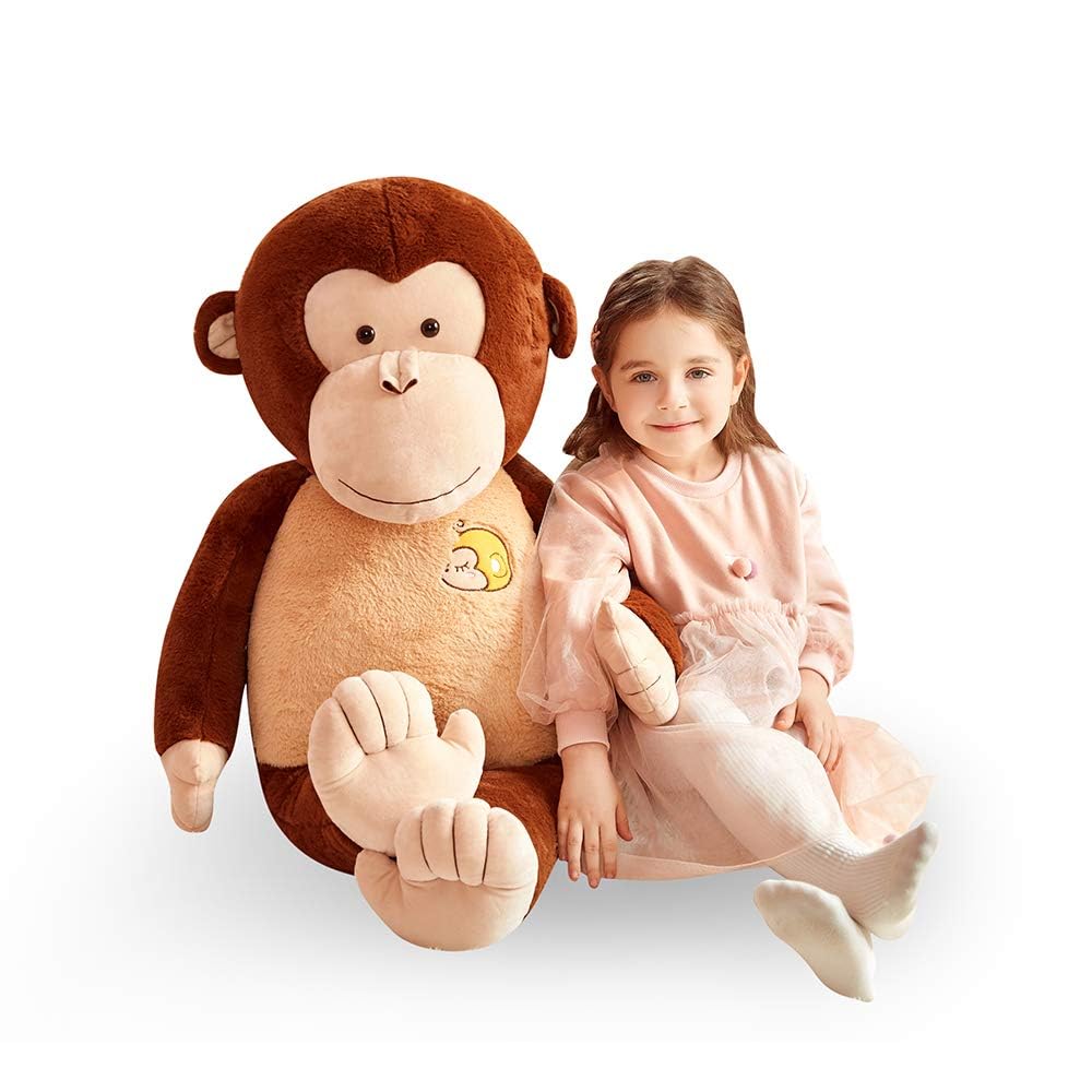 IKASA giant monkey 30-inch plush for cozy hugs and imaginative play