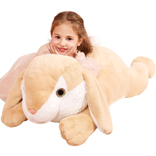IKASA Giant Rabbit plush full view, a 30-inch cuddle buddy for kids