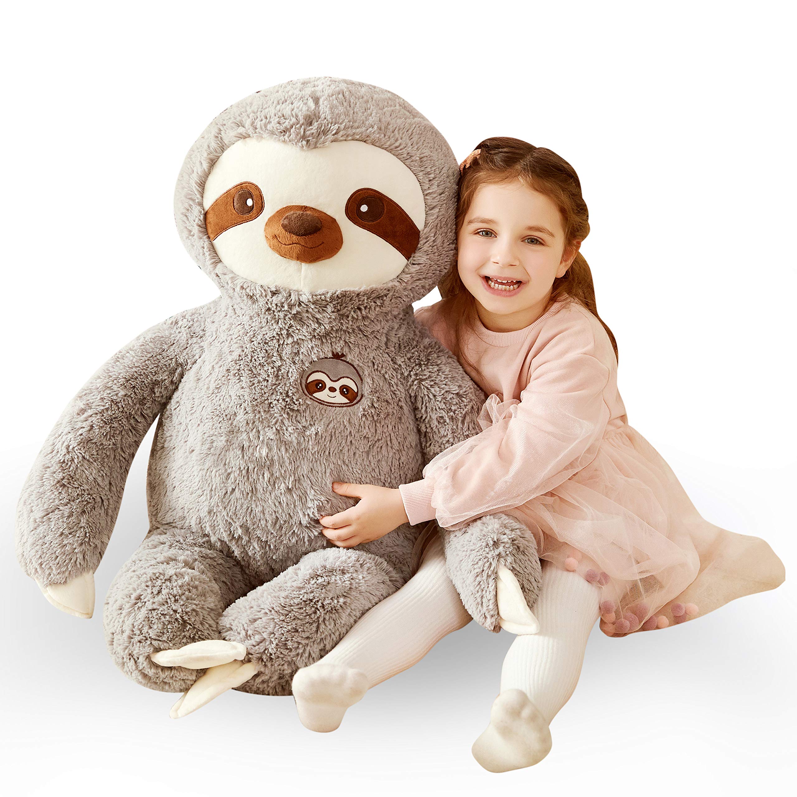 IKASA giant sloth 30-inch tall, perfect for cuddles and bedtime comfort.
