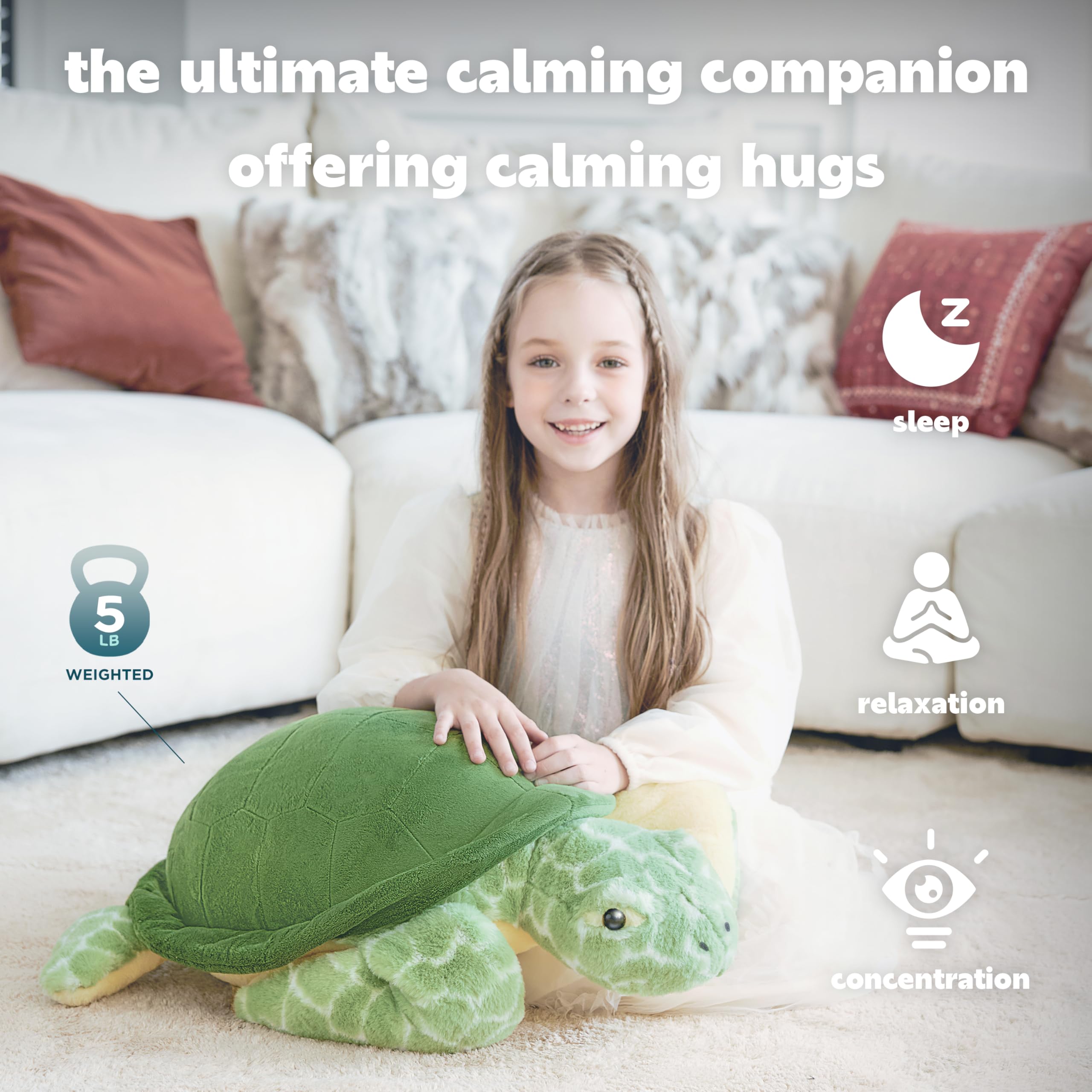 IKASA giant soft sea turtle plush, a cuddly oversized companion.