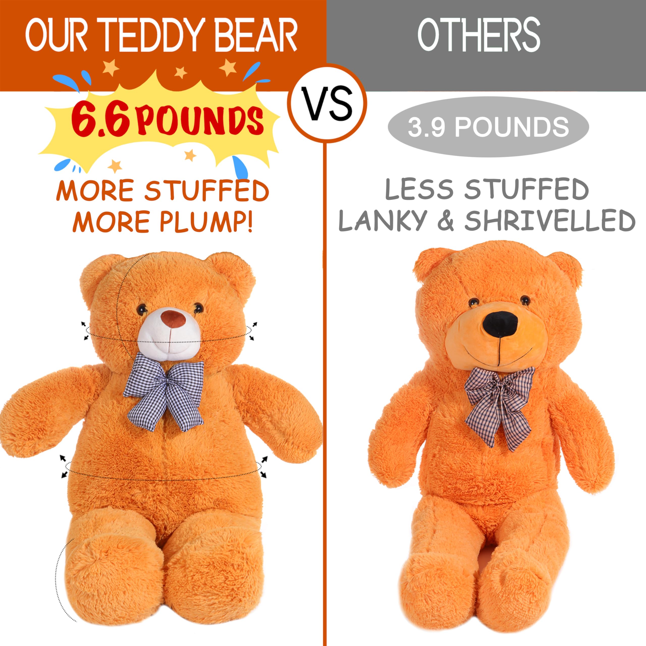 IKASA plush bear offers ultra soft touch for cozy cuddles.