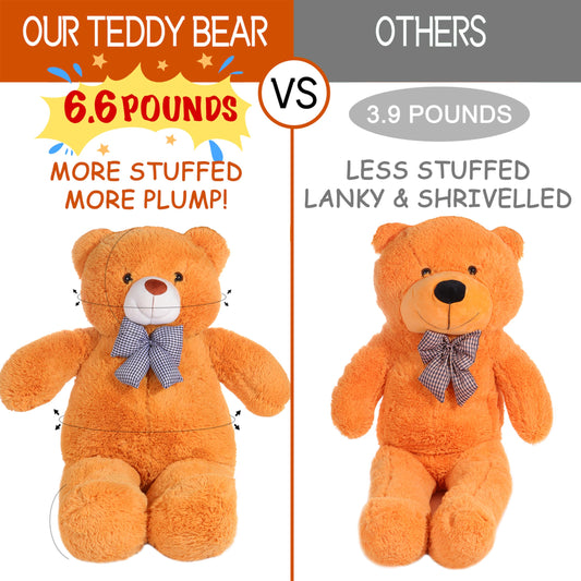 IKASA plush bear offers ultra soft touch for cozy cuddles.
