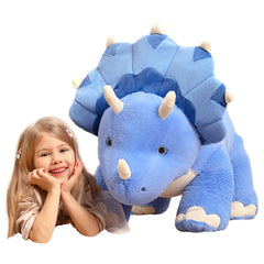 IKASA giant Triceratops plush, 30 inches, perfect for cuddling and room decor.