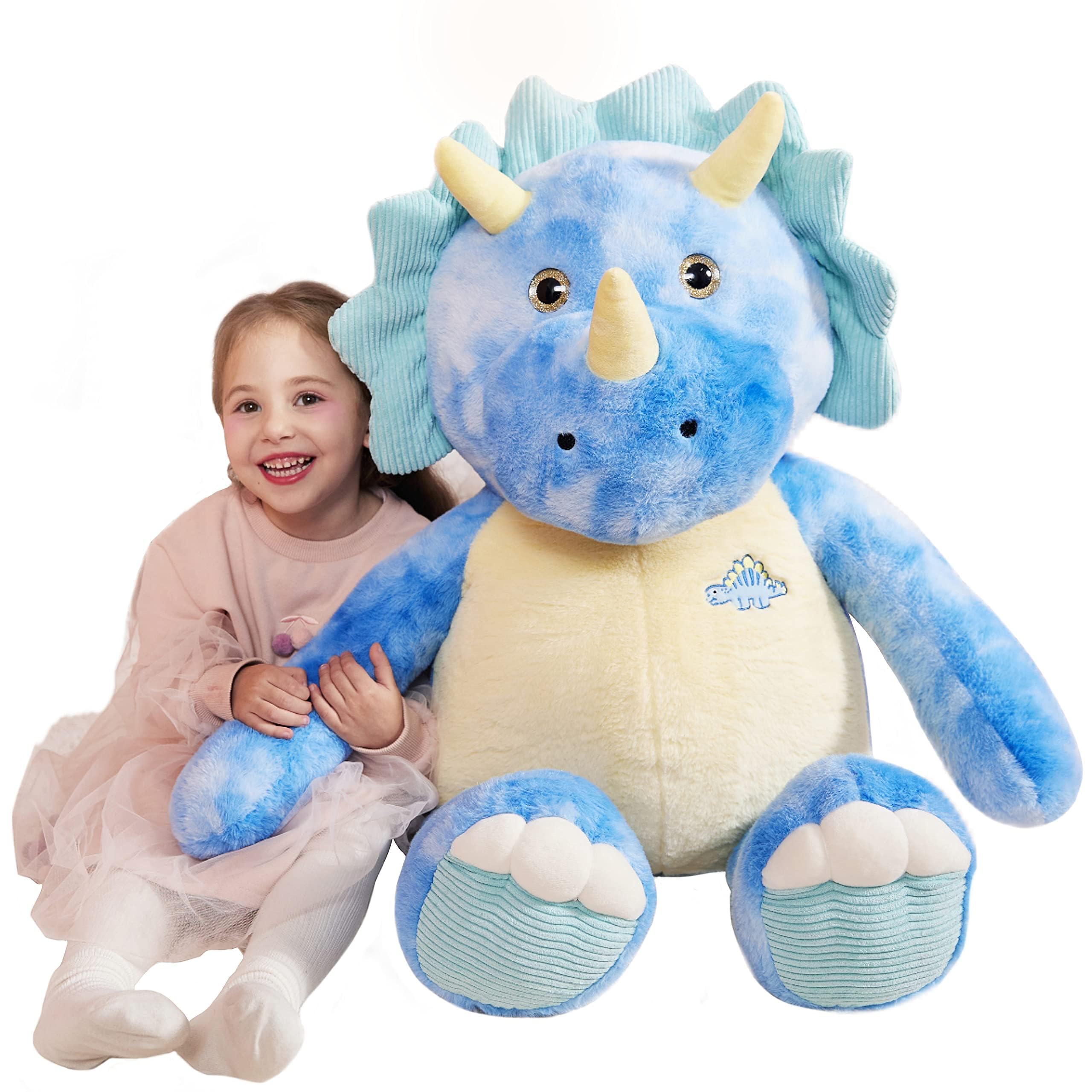 IKASA giant Triceratops plush 30in for cozy hugs and imaginative play.
