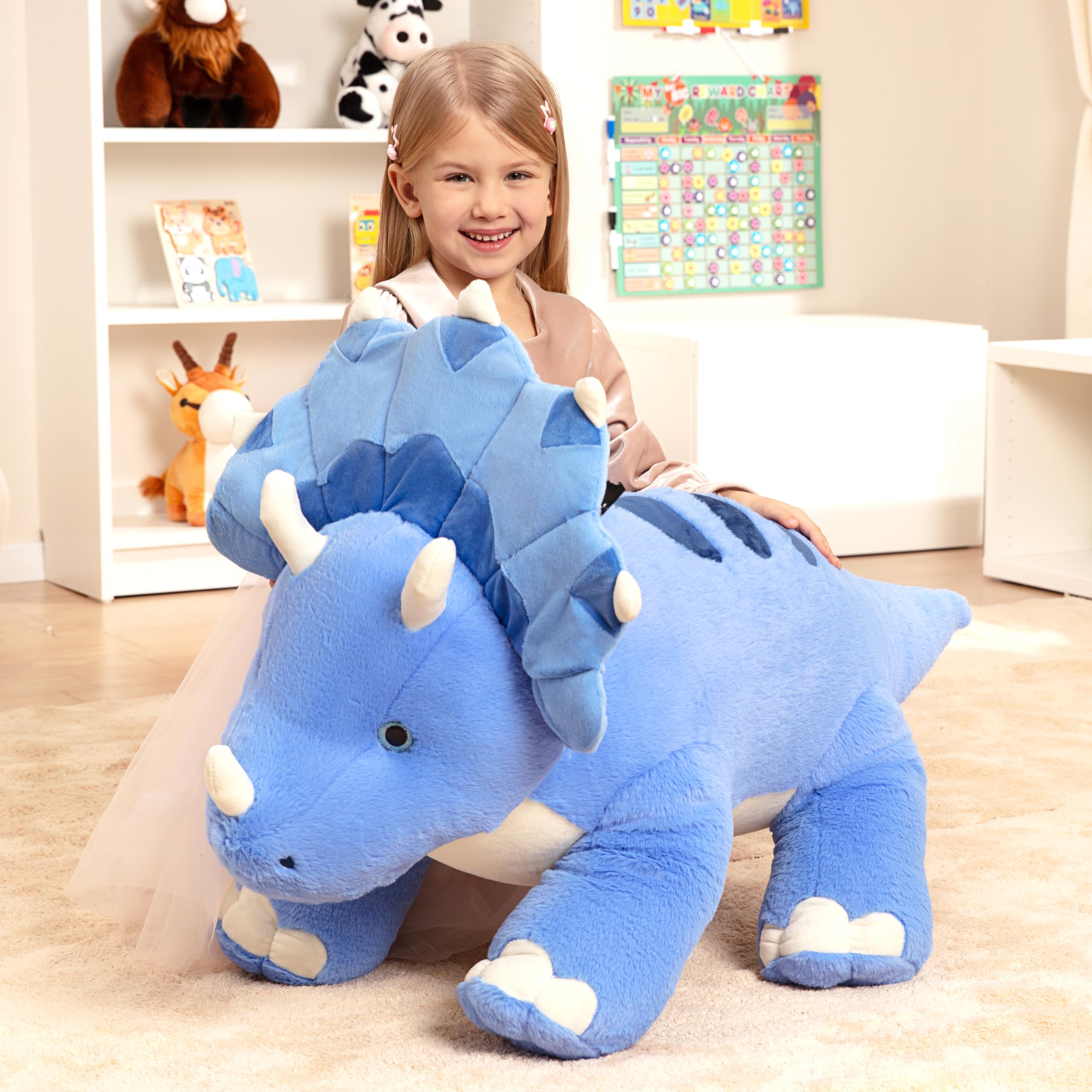 IKASA high-quality materials dinosaur plush for durable, huggable playtime.