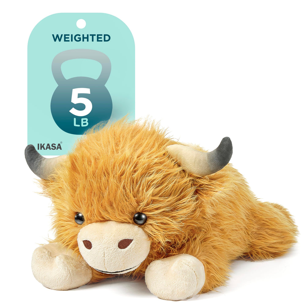 IKASA Highland Cow plush 24in adds comforting presence and soft support for cozy moments.