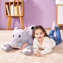IKASA hippo hugging pillow design for cozy reading corners and naps