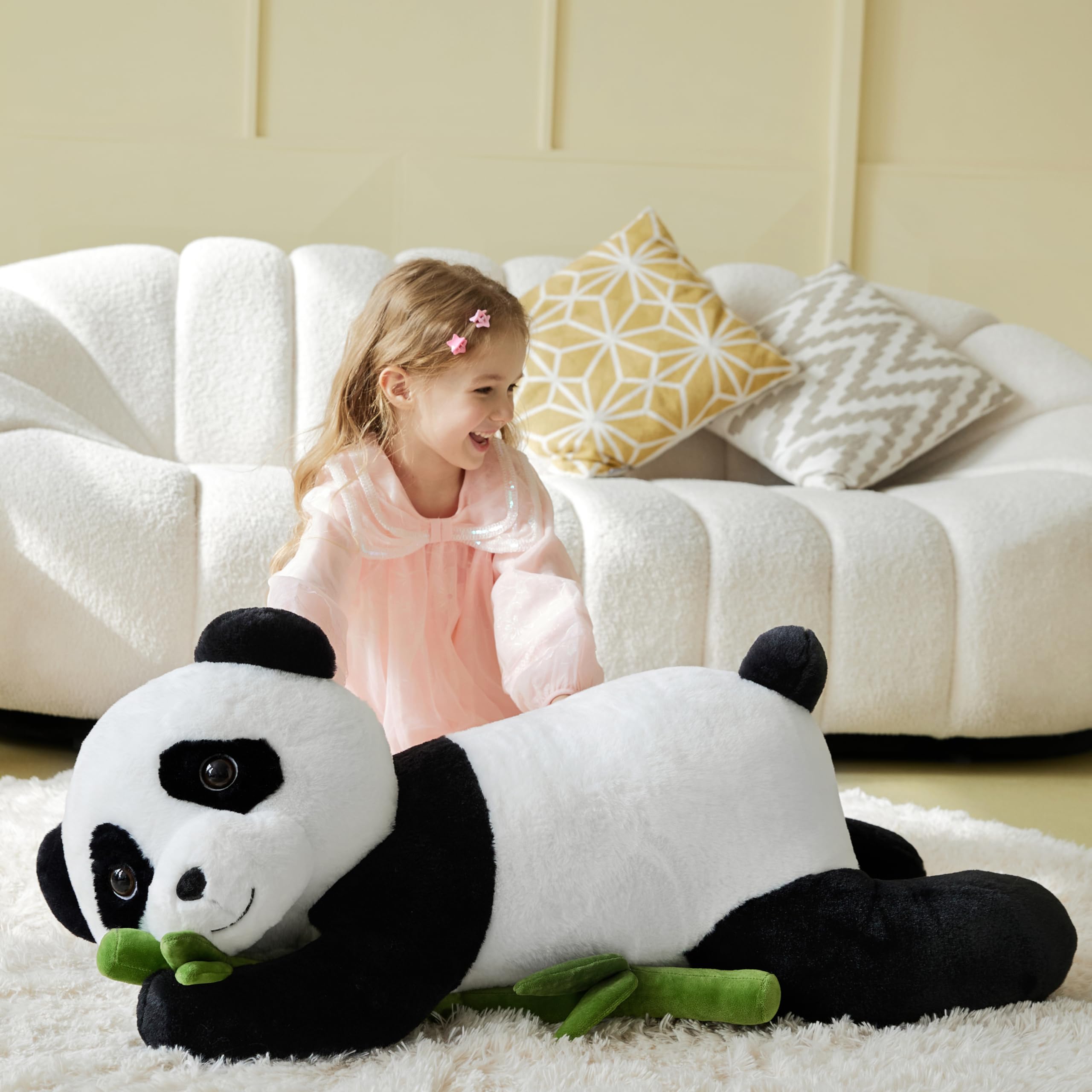 IKASA jumbo panda plush gift-ready packaging for occasions.