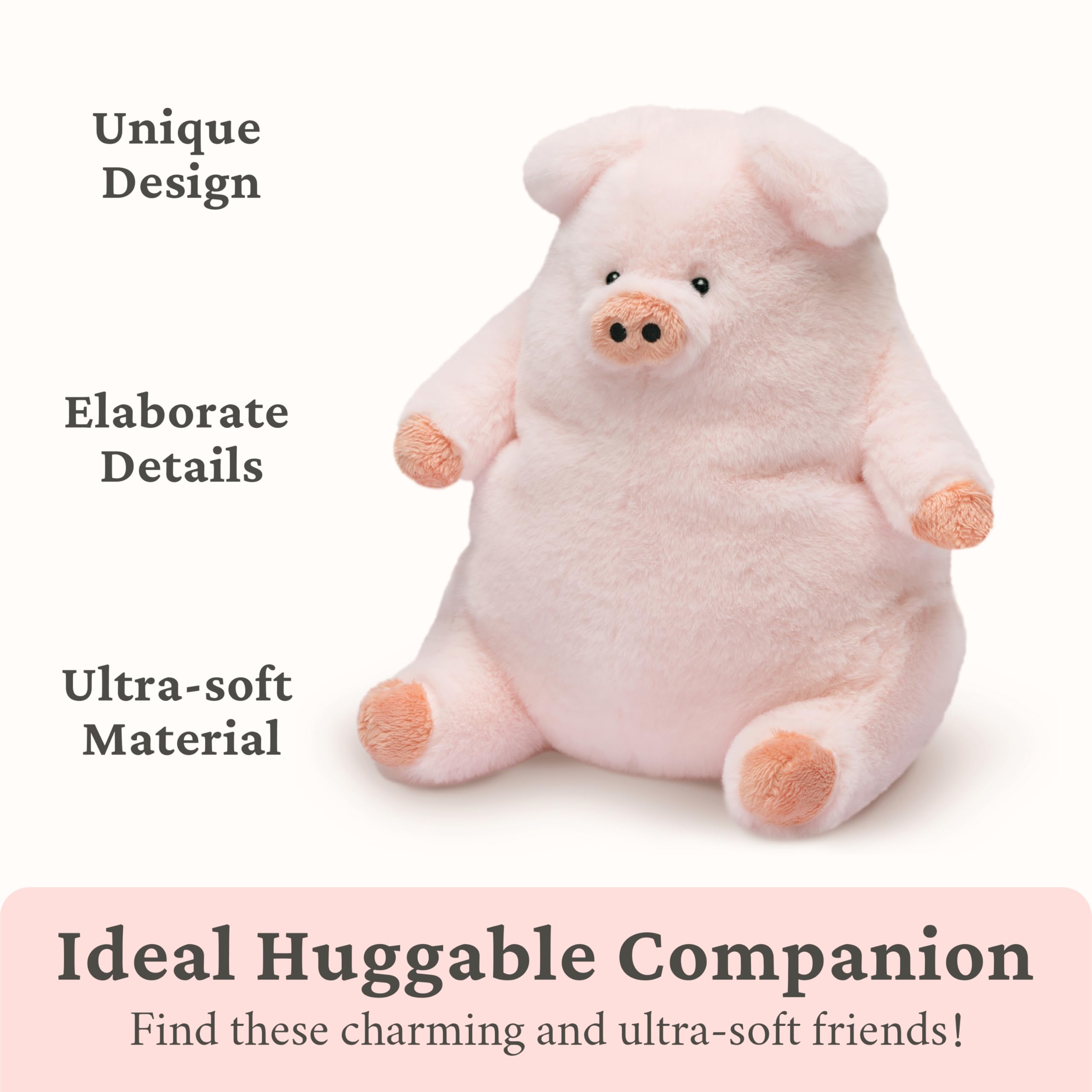 IKASA pig plush inside gift box, ready for gifting.