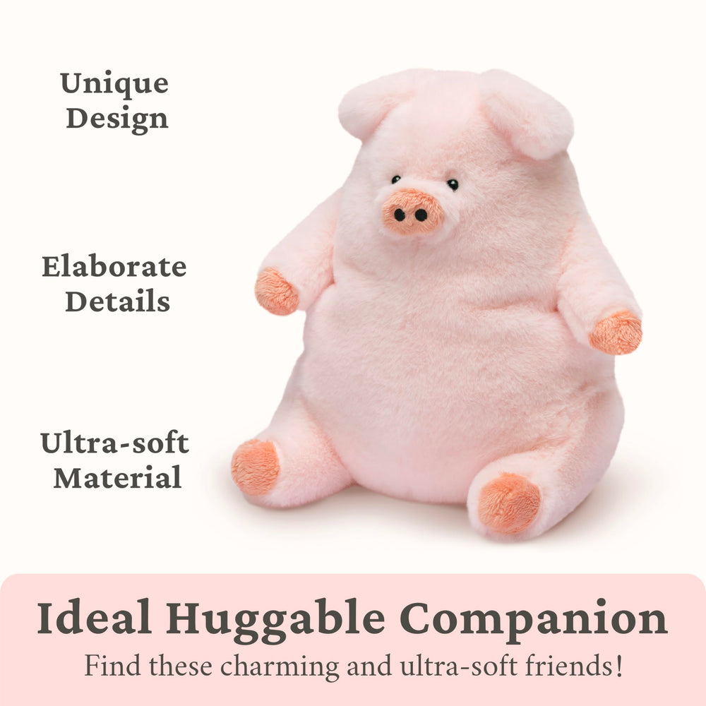 IKASA pig plush inside gift box, ready for gifting.