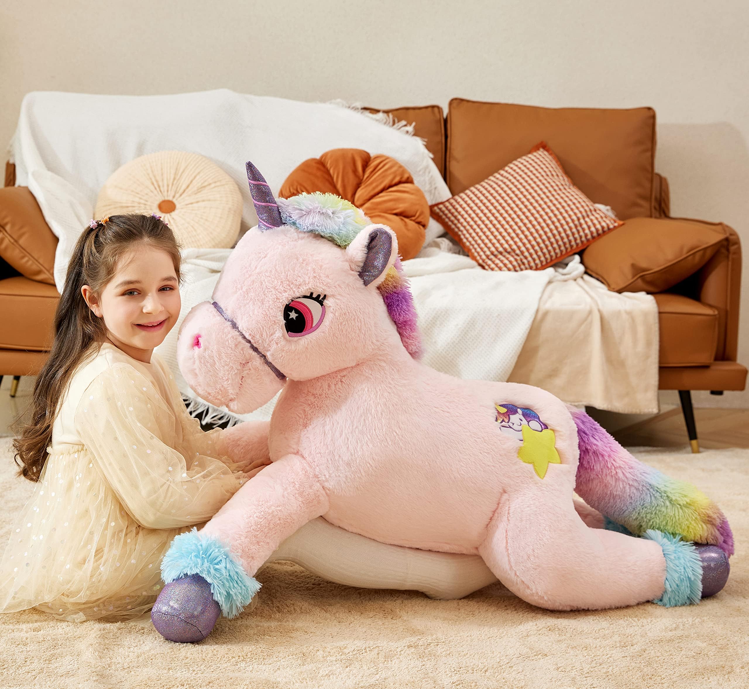 IKASA pink ultra-soft stuffed animal—great gift for birthdays and holidays.
