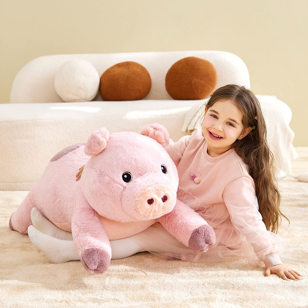 IKASA pig toy with premium quality and safety testing highlights.
