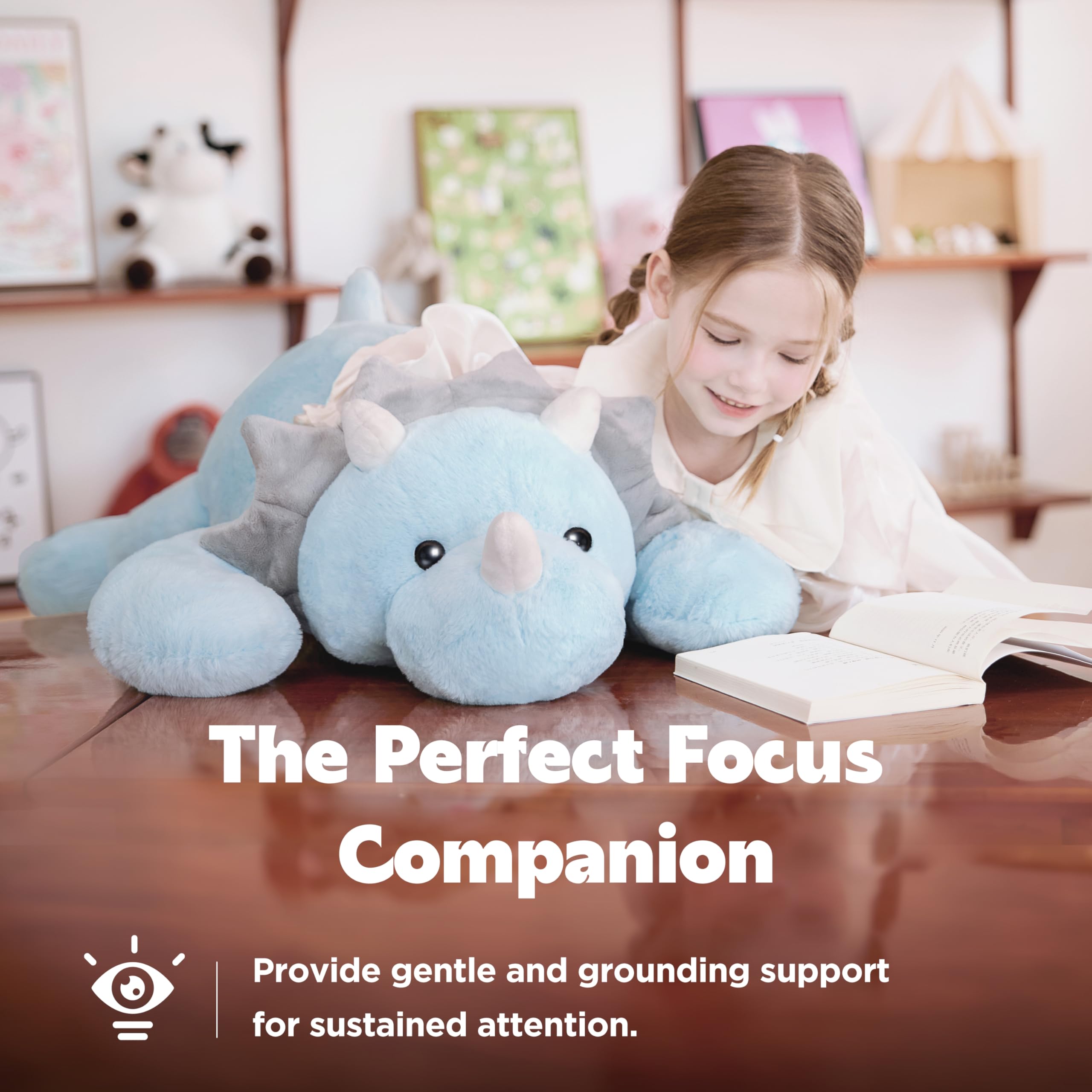 IKASA Triceratops cozy bedtime companion for restful nights.