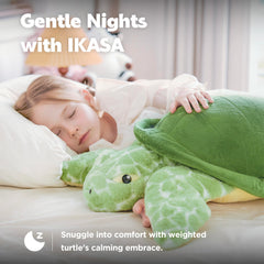 IKASA turtle plush ideal for sleep, reading, or quiet time.