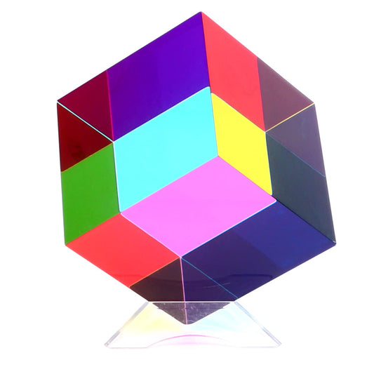 iKeelo Color Cube cyan side close-up for exploring subtractive colors and playful learning.