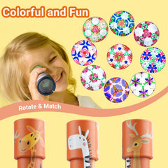 iKeelo elephant-design kaleidoscope front view reveals bright symmetry