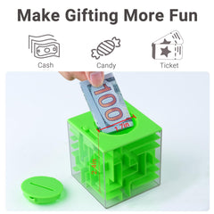 iKeelo Money Maze Box unlock action demonstrates solving path to release coins.
