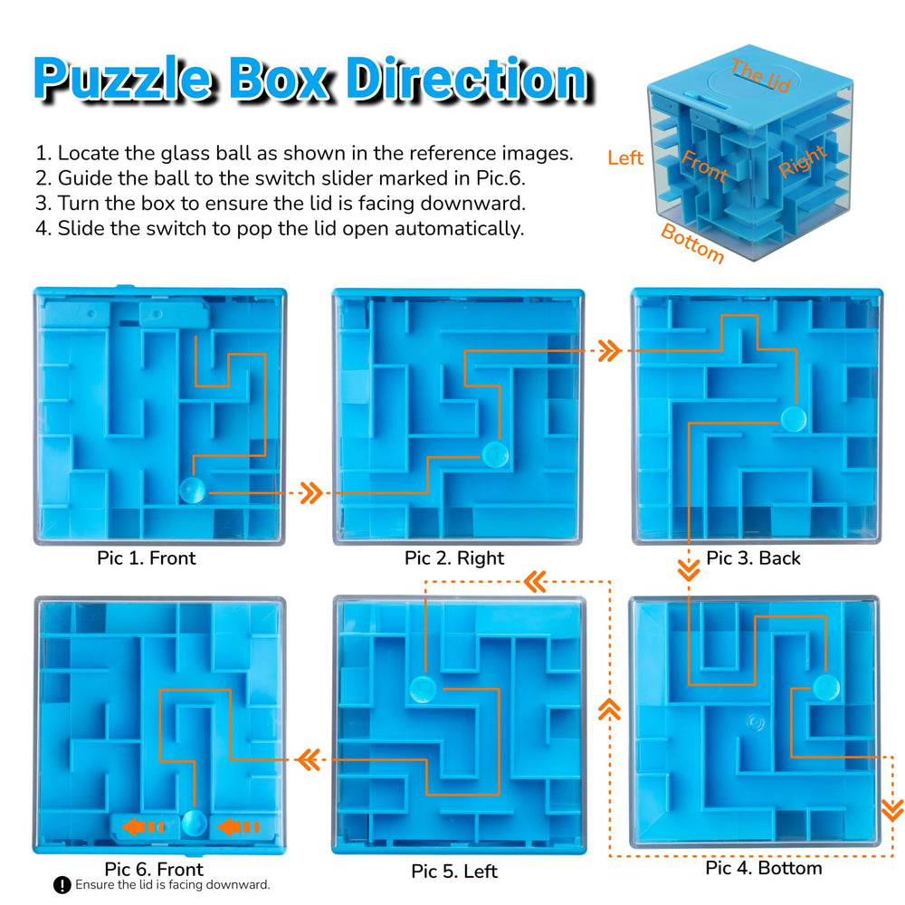 iKeelo money maze interior stores small rewards inside its 2x2x2 inch space.