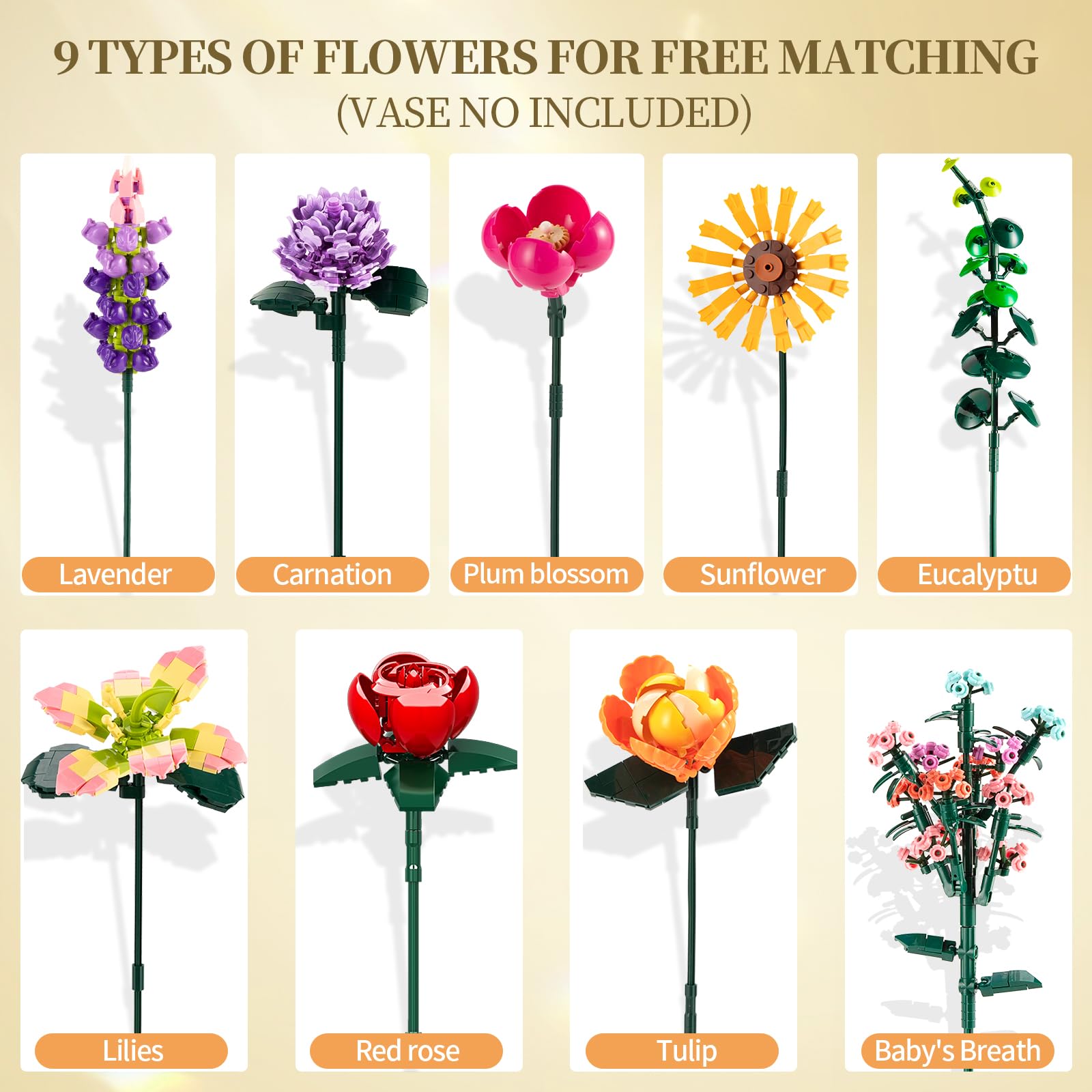 IKIDSUN DIY Unique Bouquet helps you display a personal, vibrant centerpiece year-round.