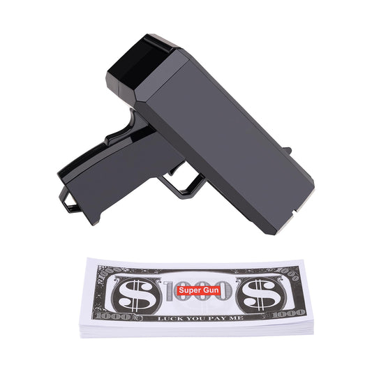 IKJNMLP Prop Gold Money Shooter disperses cash like rain for parties.