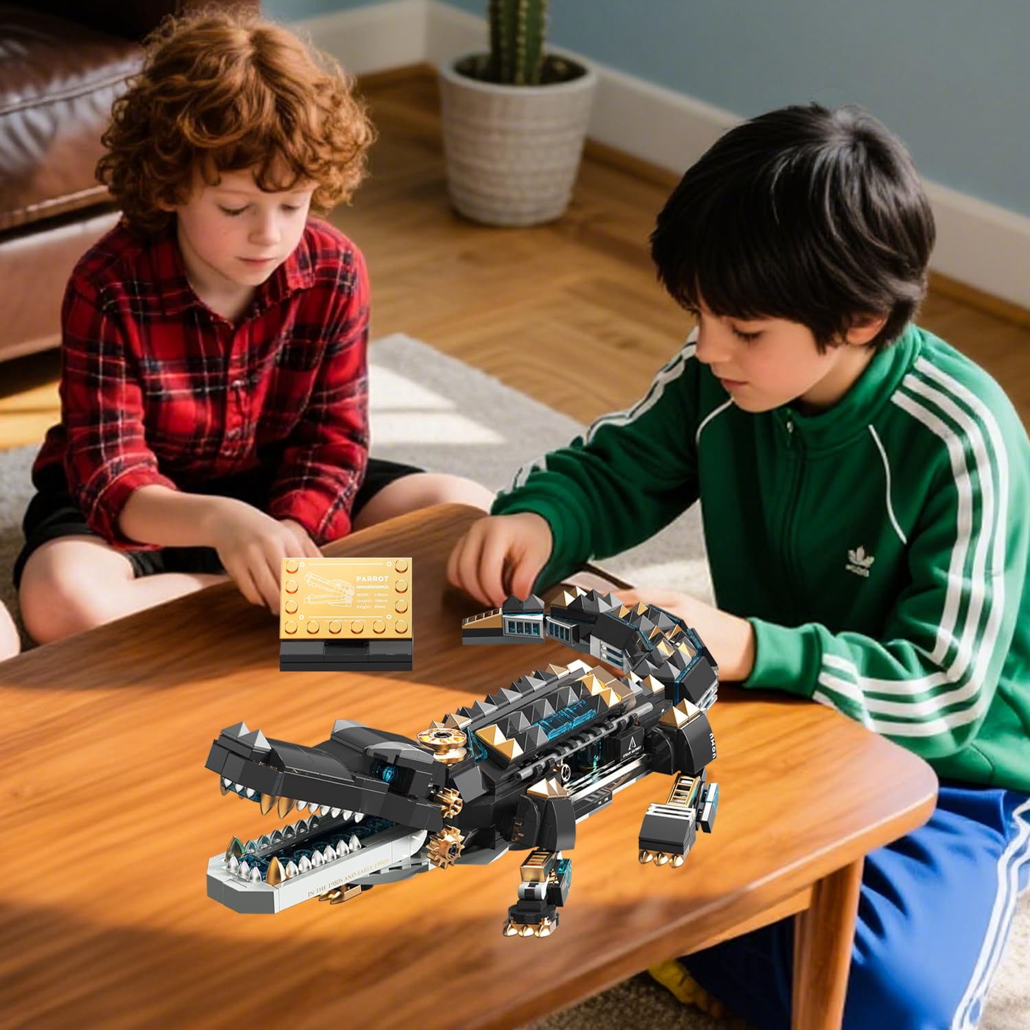 IKKOSYA crocodile building set park scene for creative storytelling and STEM learning