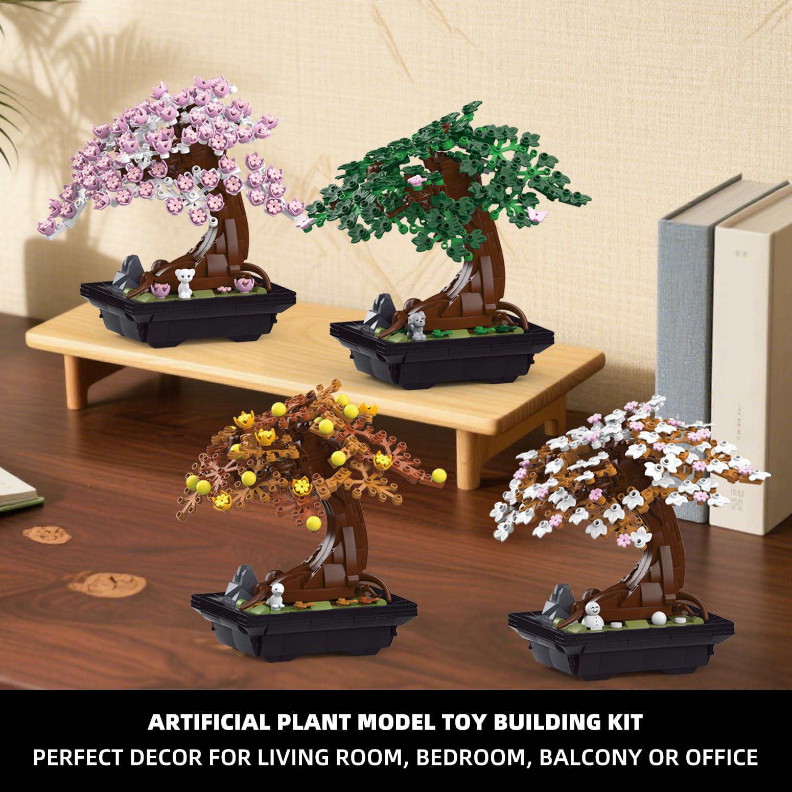 ikkosya seasonal bonsai autumn leaves evoke warm inviting living room vibes.