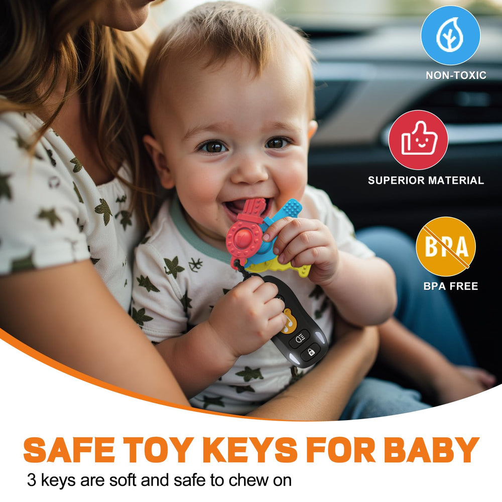 iKOIHO teether keys include sensory poppers for engagement
