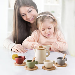 Ikubigu tea party set lemon slice accent for realistic pretend treats