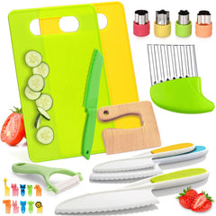iKumar kids wooden knife for safe pretend cooking and real skill practice.