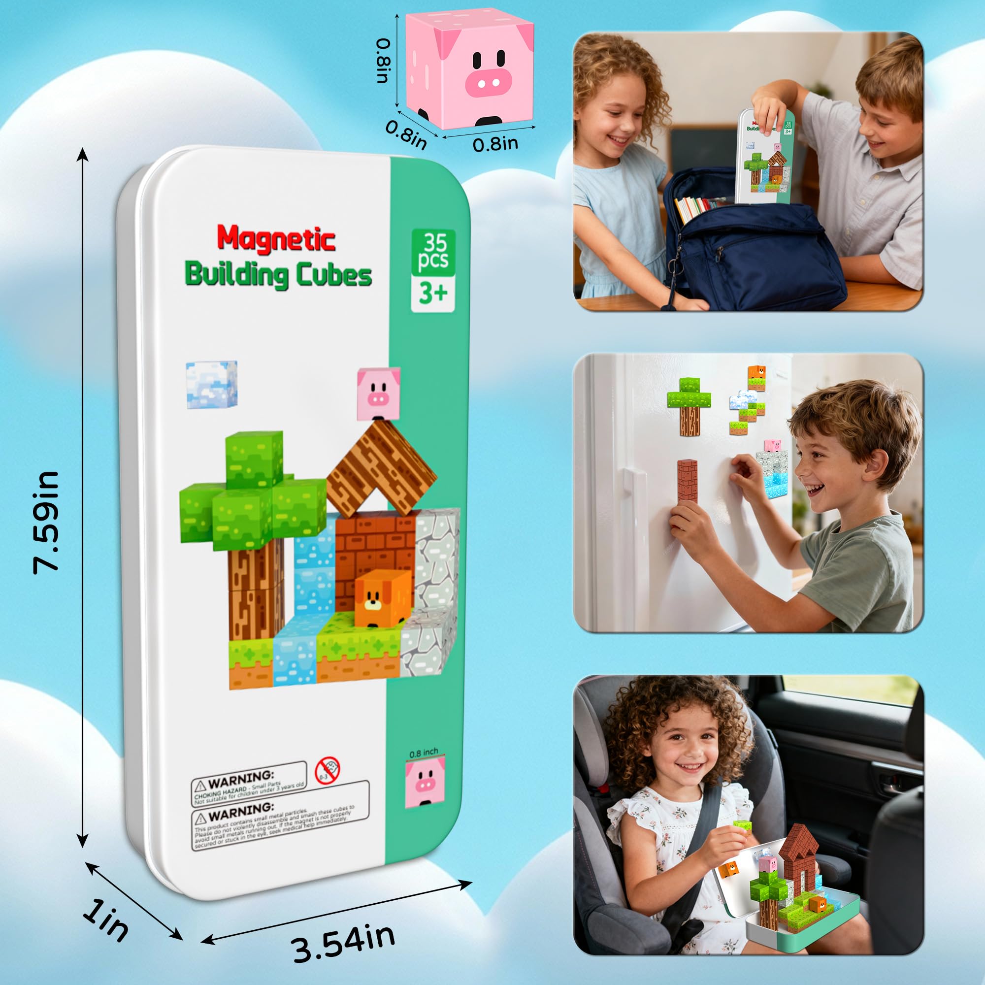 iLacven blocks are 0.8-inch ABS cubes designed for little hands and safe play