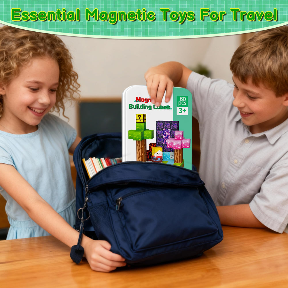 ilacven magnetic blocks kids playing enhances focus and motor skills