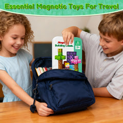 ilacven magnetic blocks kids playing enhances focus and motor skills