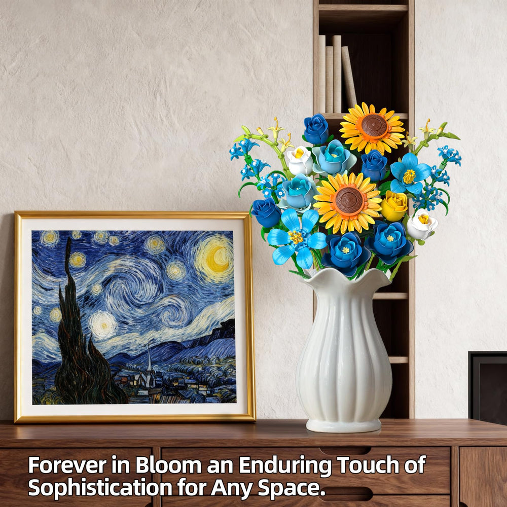 iLacven Starry Blooms yellow sunflowers cluster brings cheerful warmth